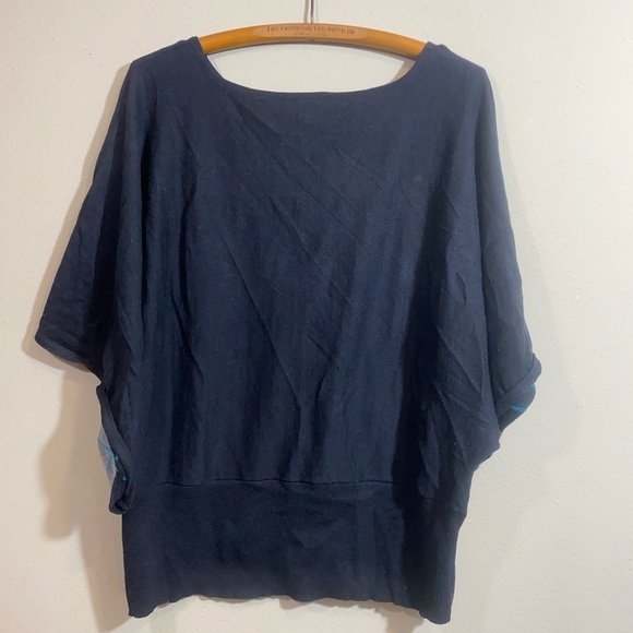 Y2K Preppy Lane Bryant Argyle Sweater 22/24W Batwing Dolman Sleeve Knit Top - Picture 3 of 7